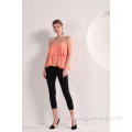 Peach Colour Founce-top voor dames